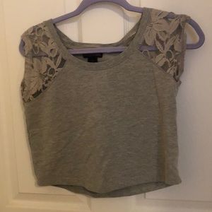Material Girls gray crop top